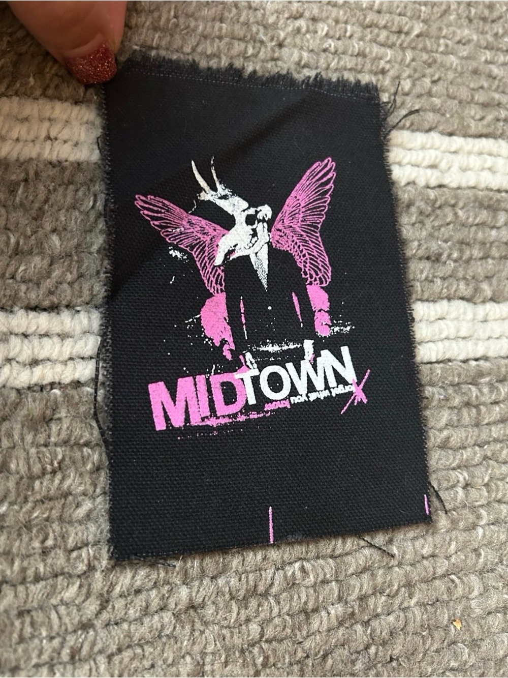 Patch from the band Midtown punk emo goth alt y2k